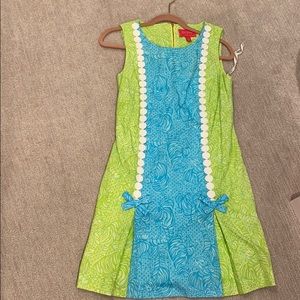 Lilly Pulitzer blue and green dress size 4